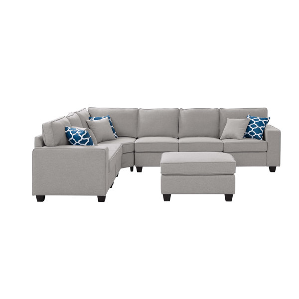 Wayfair light grey sectional discount